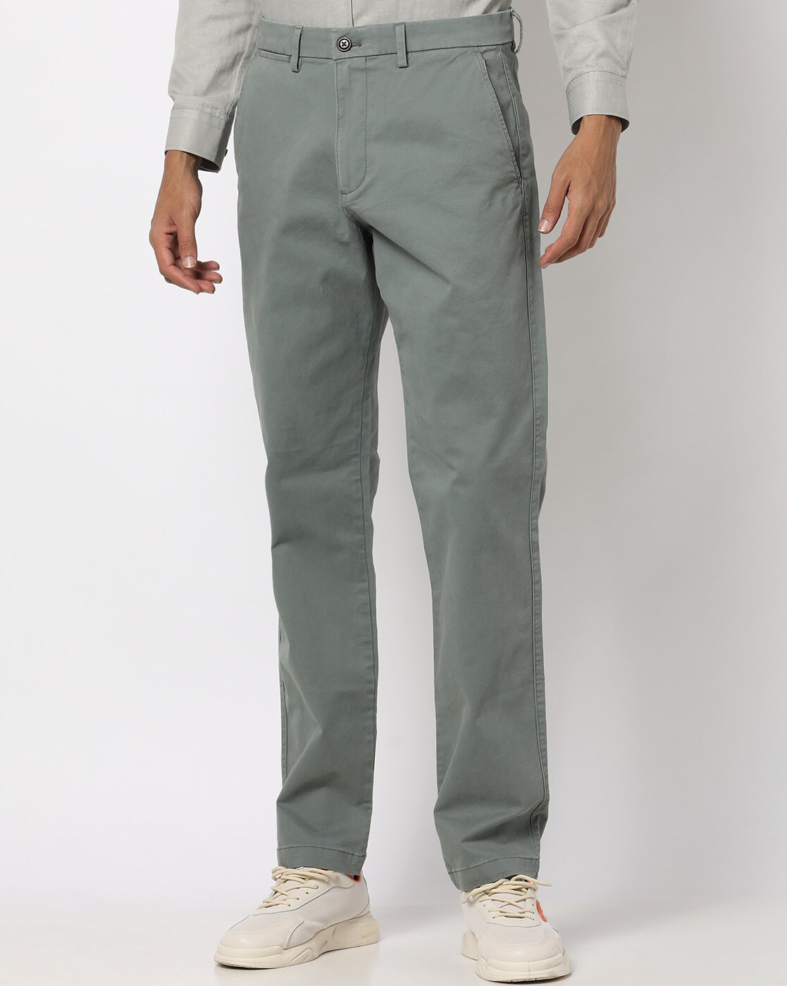 Jigsaw Slim Leg Cotton Chino Trousers Khaki at John Lewis  Partners