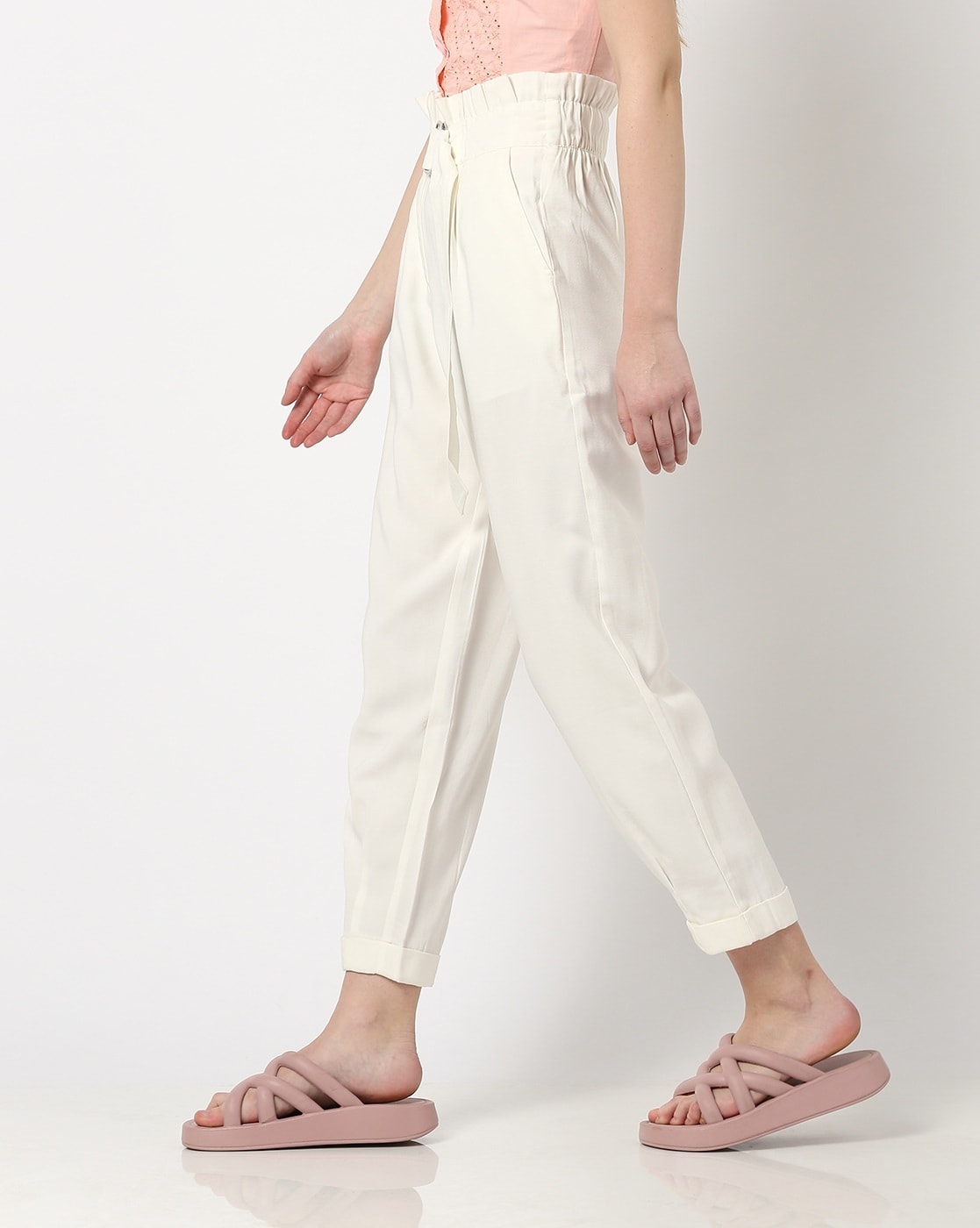 JULIET Wide Leg Linen Pants / Elegant High Waisted Linen Pants With Pockets  / Linen Trousers / Paper Bag Waist Pants - Etsy