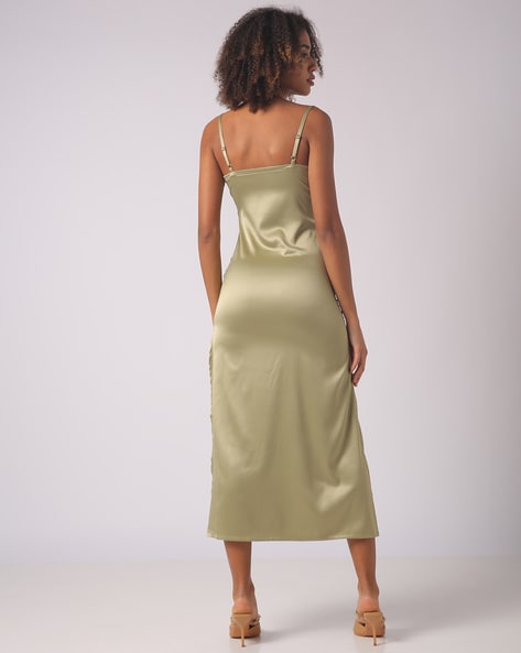 Light olive green dress best sale