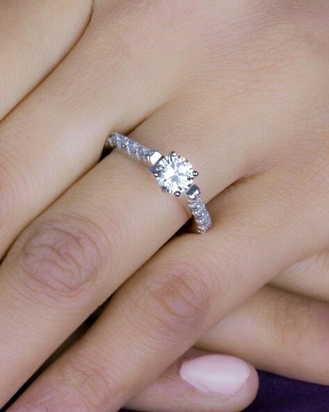Romantic Love Heart Zircon Shining Wedding Jewelry Silver Diamond Ring |  Fashion Rings | Accessories- ByGoods.Com