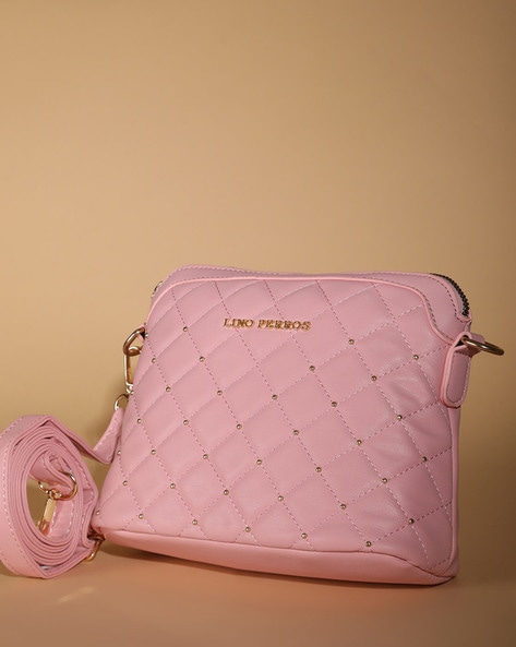 Pink Quilted Handbag - Buy Pink Quilted Handbag online in India