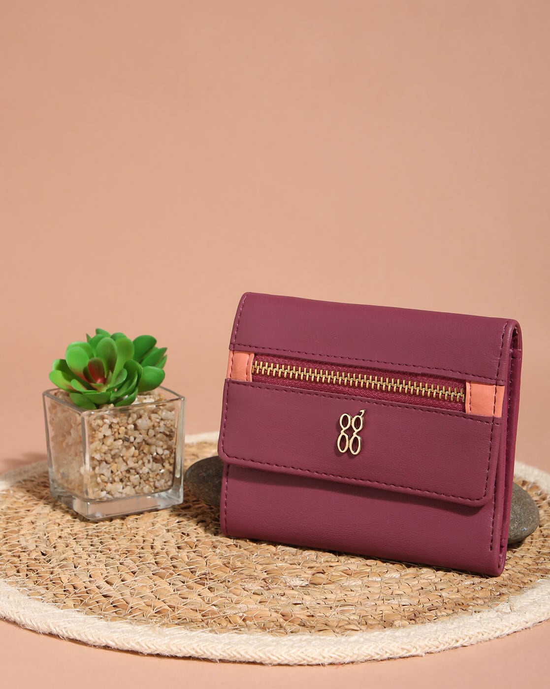 Baggit Women's 3 Fold Wallet - Large (Purple)