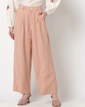 Buy Pink Trousers & Pants for Women by MISS PLAYERS Online