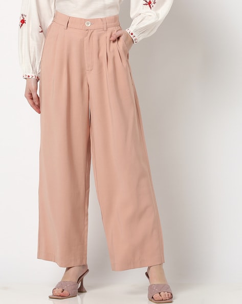 Buy W Green Solid Straight Pants online