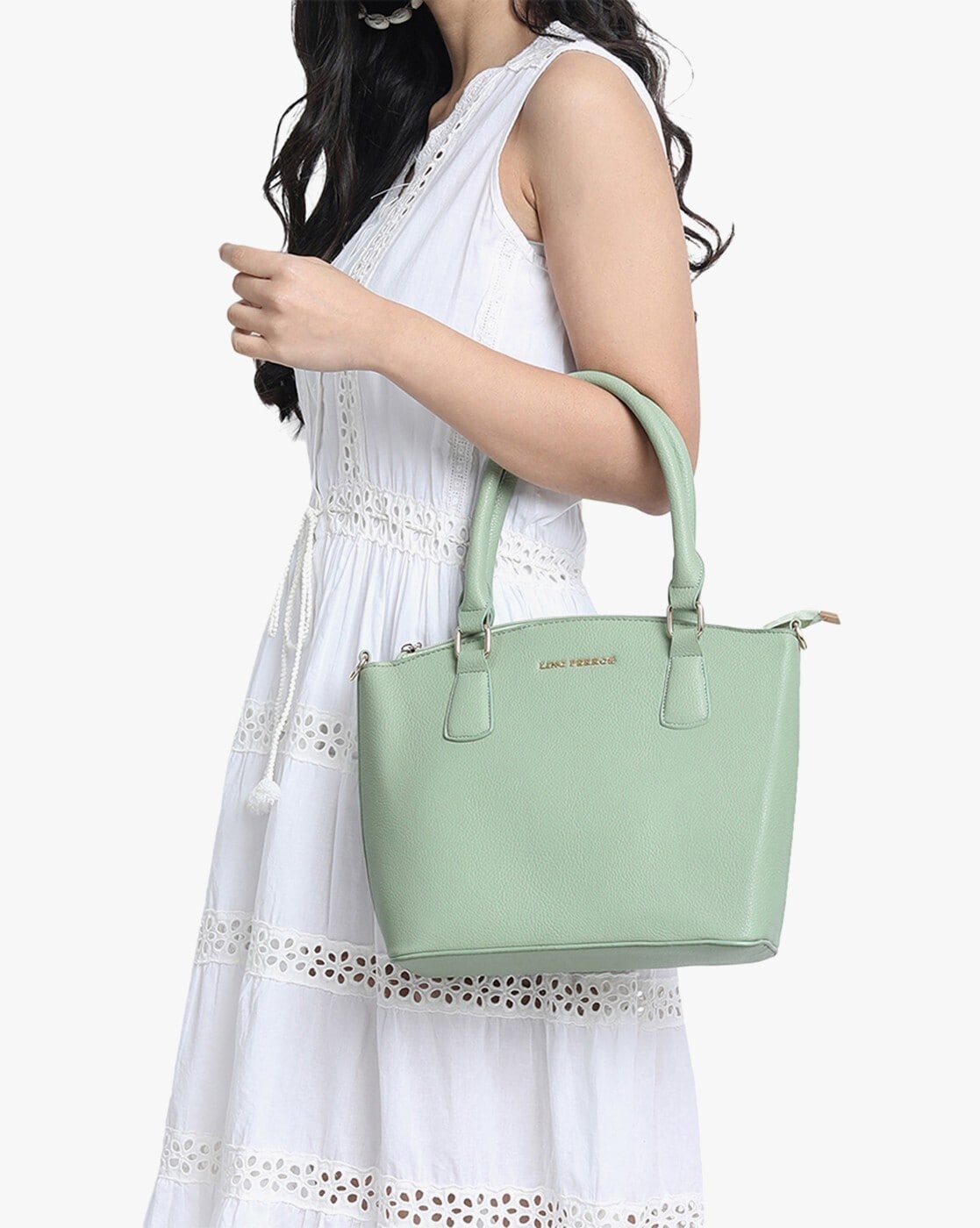 Lino Perros off white sling bag (GREEN) : .in: Fashion