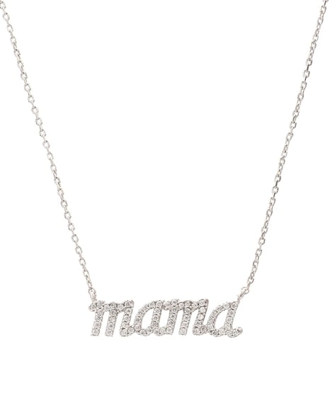 Silver Dainty Mama Necklace – Love Stylize