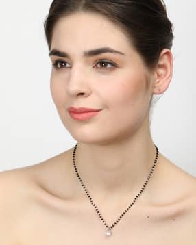 clara 925 Sterling Silver Swiss Zirconia Round Mangalsutra-picture-15