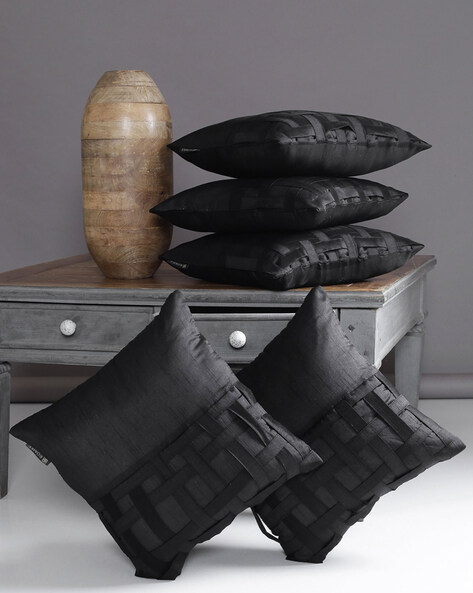 Plain black outlet cushion covers