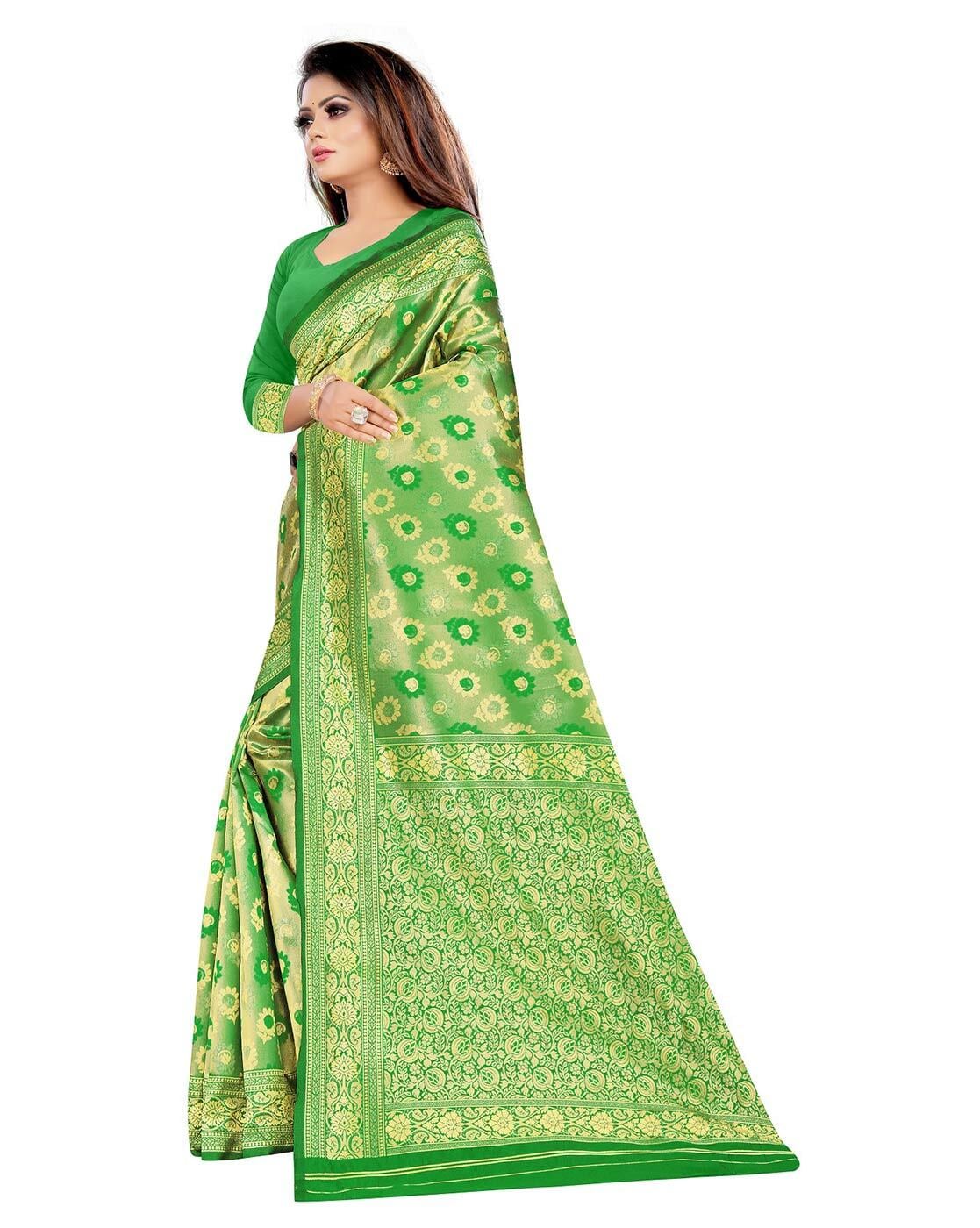 Buy Green Sarees for Women by HINAYAT FASHION Online