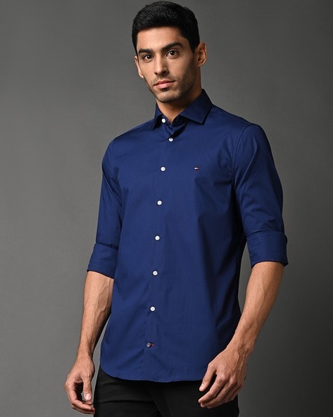 Selv tak strække Forhandle Buy Blue Shirts for Men by TOMMY HILFIGER Online | Ajio.com