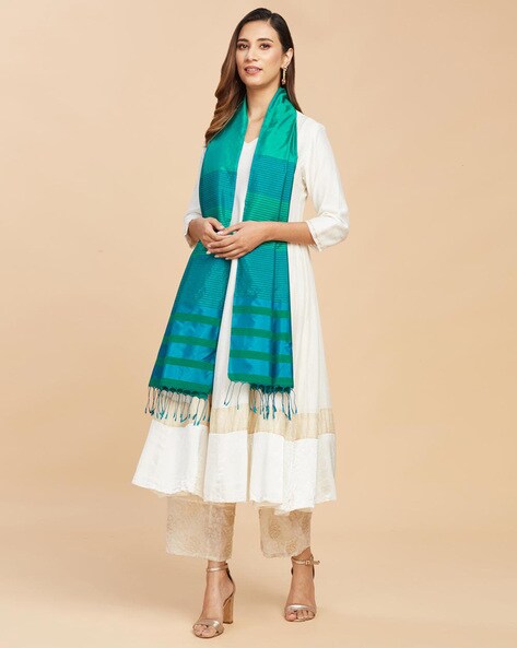 Striped Stole with Fringes Price in India