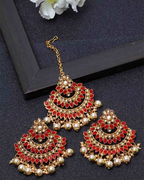 New Pakistani Bridal Patra Rani Haar Choker Earring Tikka Jhumar Jewellery  Set | eBay