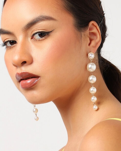 Luna Pearl Drop Earrings – Salty Accessories