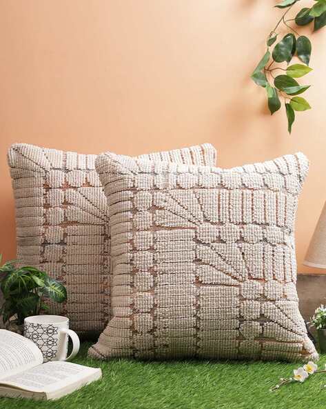 Knitted wool hot sale cushions