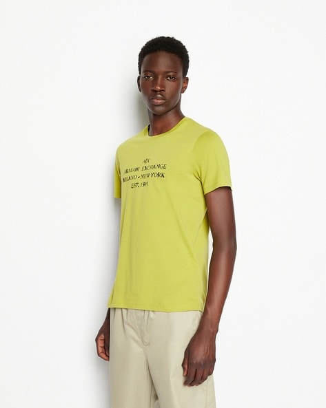 Armani exchange green t shirt new arrivals