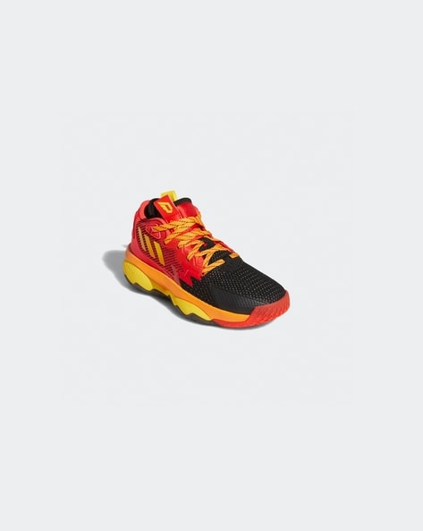 Adidas black hotsell yellow red shoes