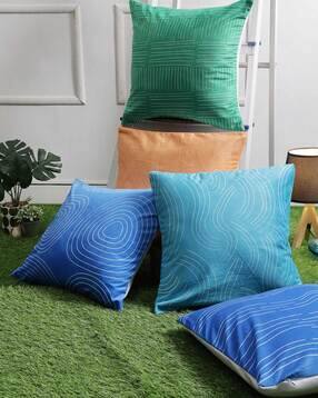 homely by romee Set of 5 Striped Rectangular Shaped Cushion Covers-picture-3