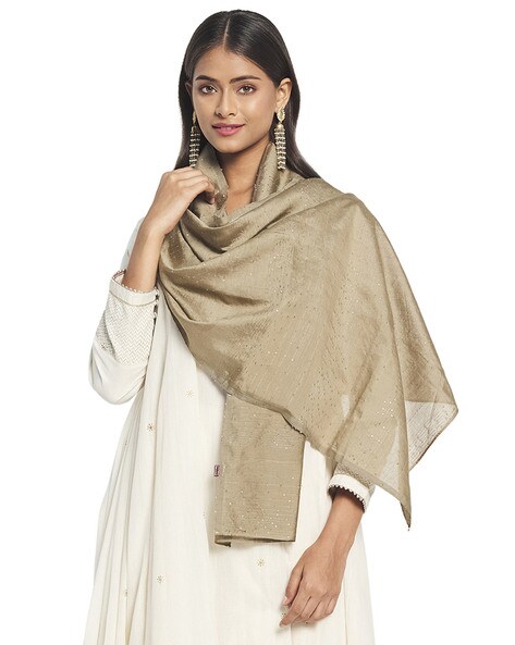 Embellished Stole with Stitched Edges Price in India