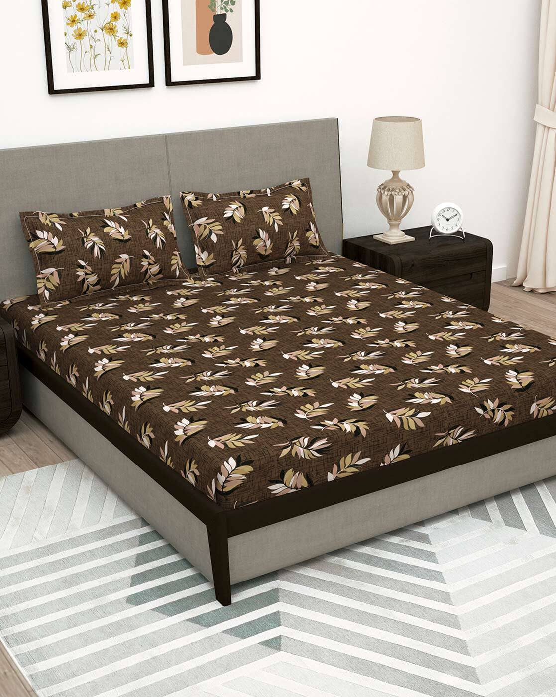 Buy Dark Brown Bedsheets for Home & Kitchen by Good Homes Online