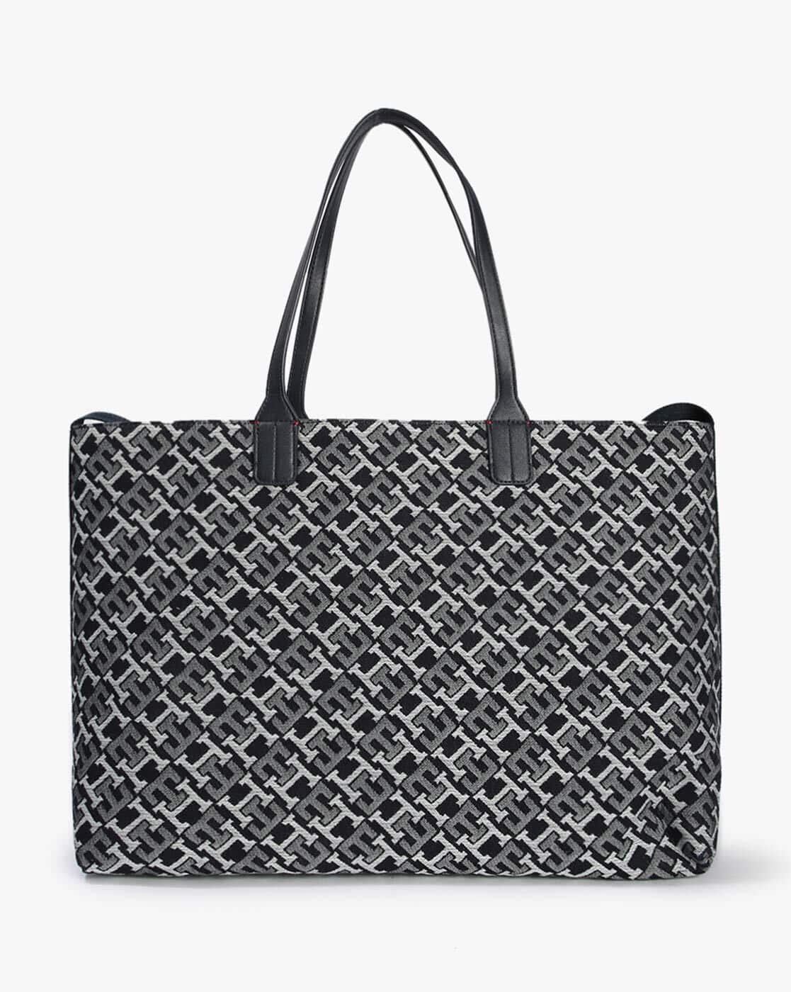 Tommy Hilfiger Monogram Print Tote Iconic Tote Monogram Buy Black