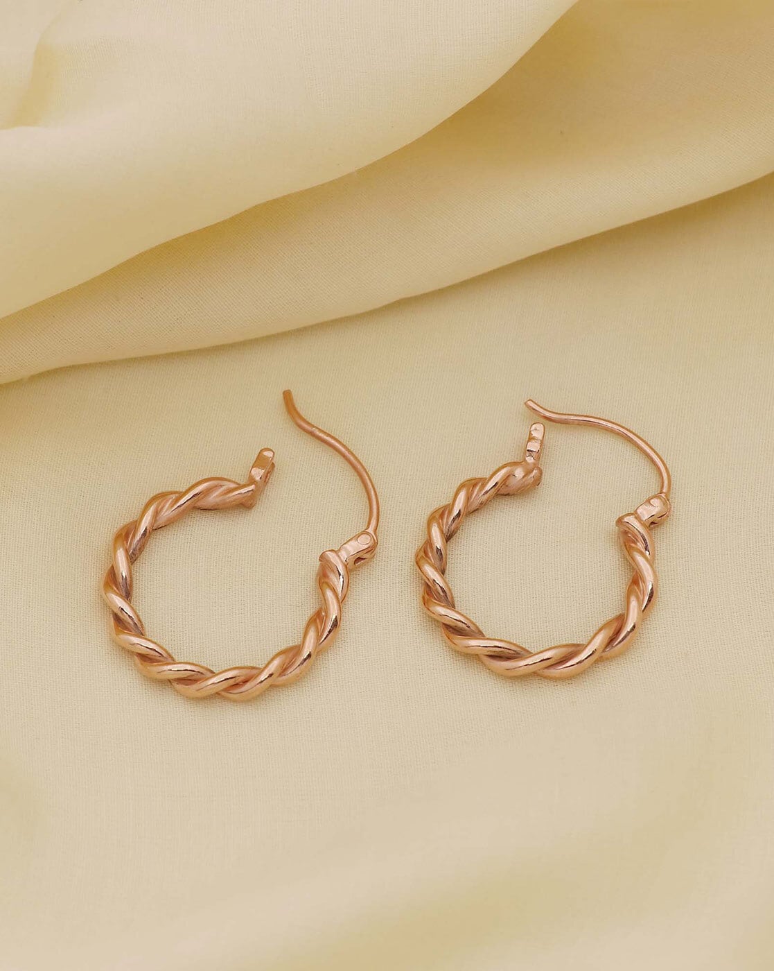Amazon.com: 14k Rose Gold Filled Spiral Double Hoop Earrings for Single  Piercing | Twist Small Hoop Earrings | Double Helix Cartilage Hoop Earring  | Double Piercing Earrings for Women : Handmade Products
