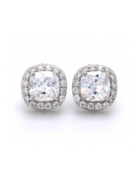 Real Diamonds Cushion Cut Halo Diamond Dangle Earrings, 14 Kt at Rs  150000/pair in Mumbai