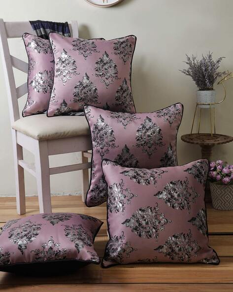 Grey and clearance purple cushion covers