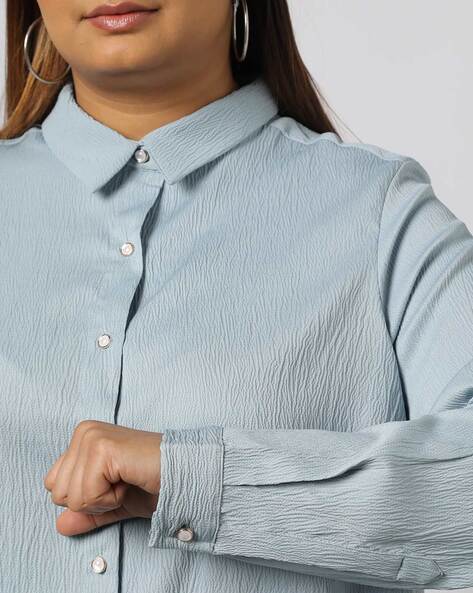 Buy Light Blue Shirts for Women by Outryt Online