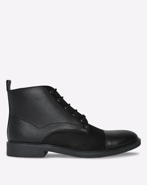 Carlton London Lace-Up Ankle-Length Boots