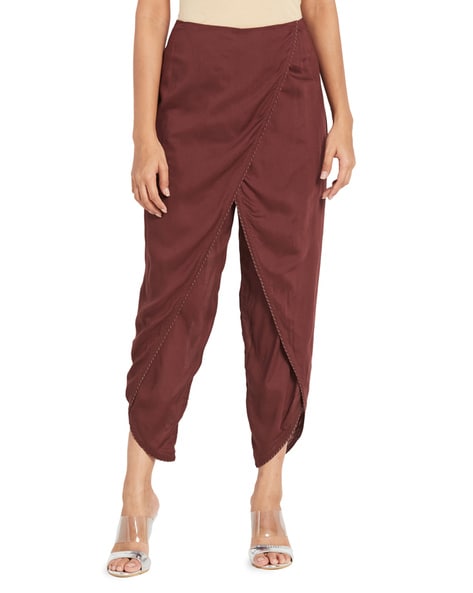 Dhoti Pants with Overlap Front Price in India