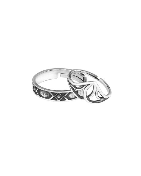Buy Mia by Tanishq Paired Together 92.5 Sterling Silver Toe Rings Online At  Best Price @ Tata CLiQ