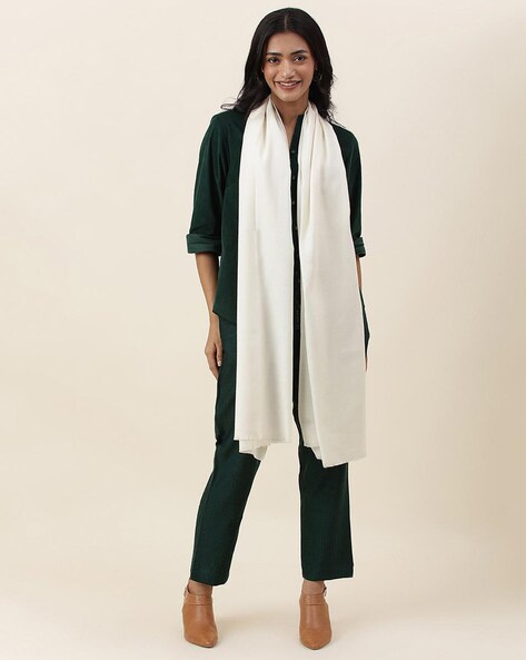 Wool Stole with Frayed Hem Price in India