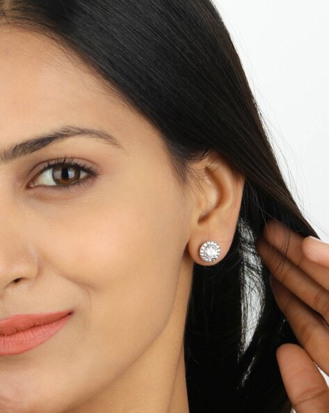 Buy Amado Round Diamond Stud Earrings Online