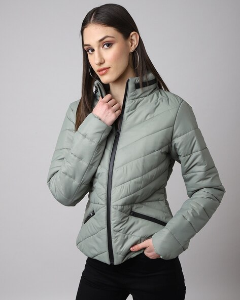 Buy Monte Carlo Light Green Quilted Jacket for Women Online @ Tata CLiQ