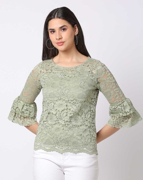 Buy Olive Green Tops for Women by Fig Online | Ajio.com