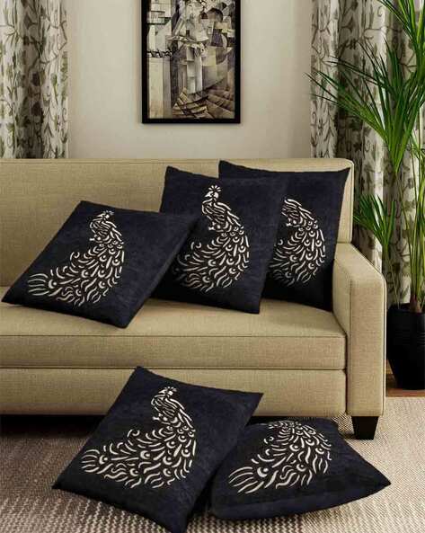 Cushion covers for black sofa best sale