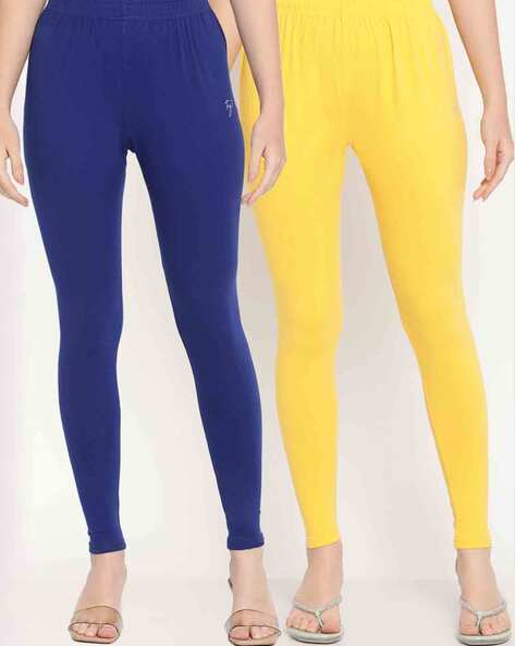 Buy Blue & Yellow Leggings for Women by TAG 7 Online