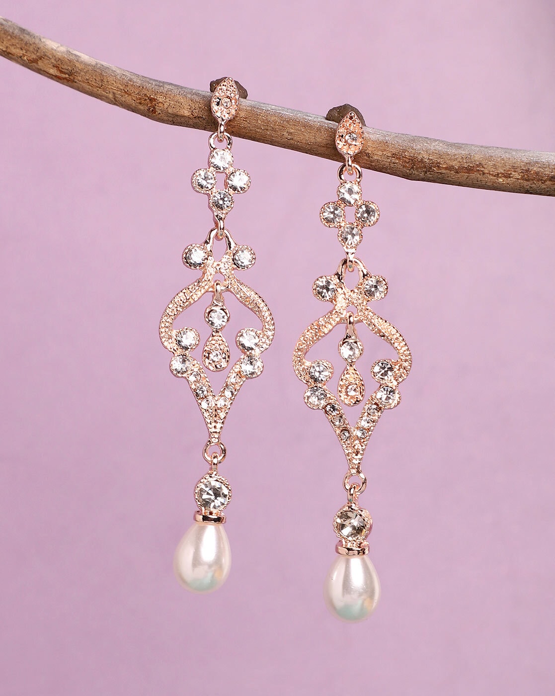 Wedding Earrings - Pearl Drop Chandelier Earrings - Laura Jayne – Laura  Jayne Accessories