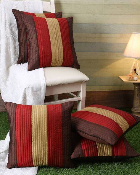 Buy Brown Maroon Cushions Pillows for Home Kitchen by Homely
