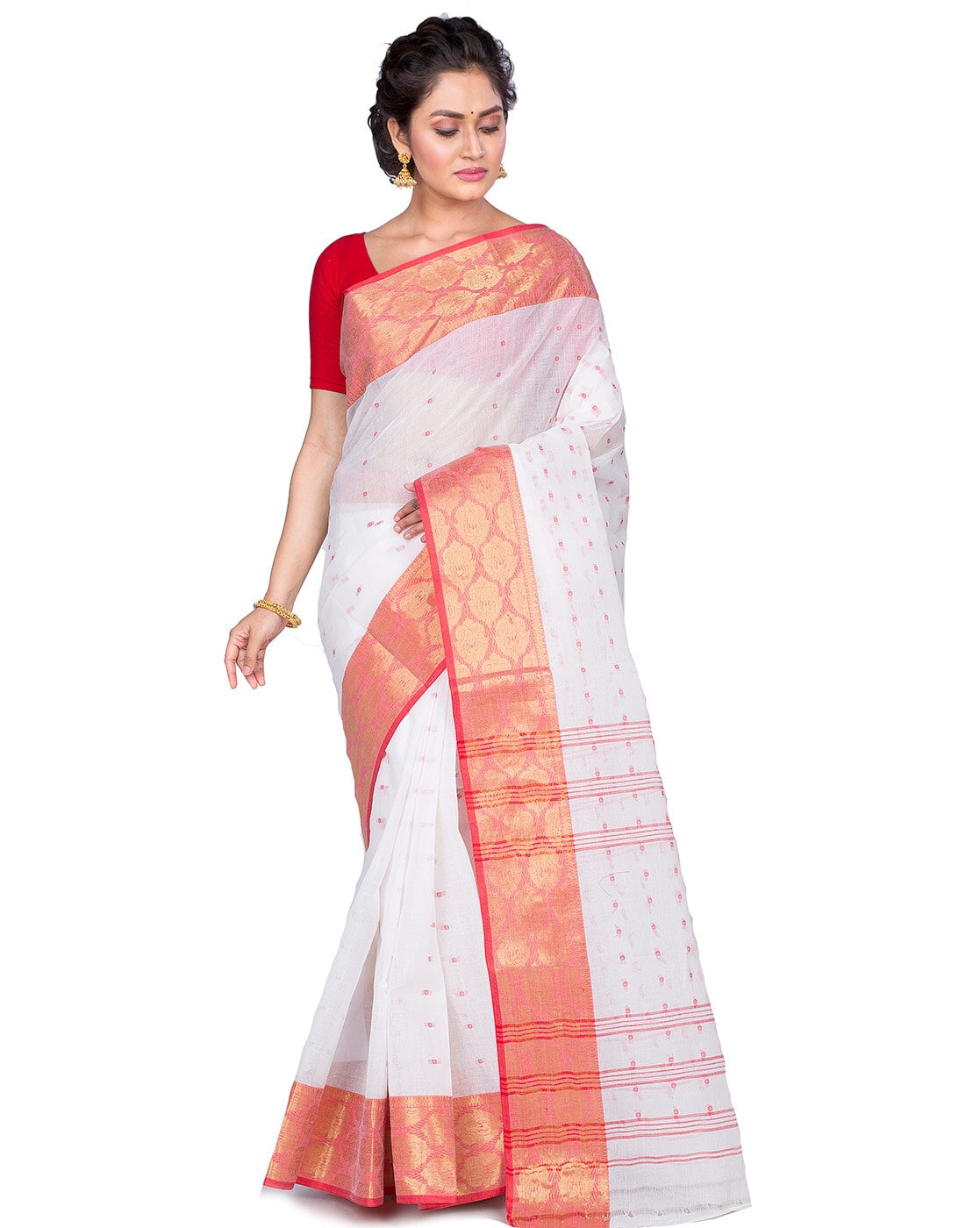 Buy White Sarees for Women by Dipdiya Online | Ajio.com