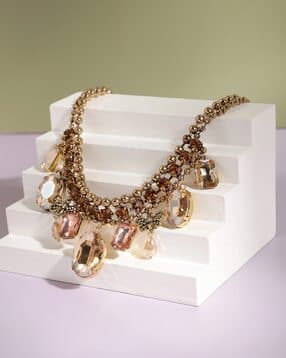 sohi Gold-Plated Stone-Studded Necklace-picture-49