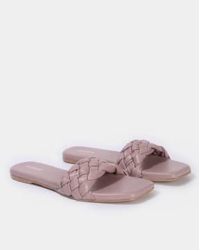 Buy Tan Brown Flat Sandals for Women by CATWALK Online