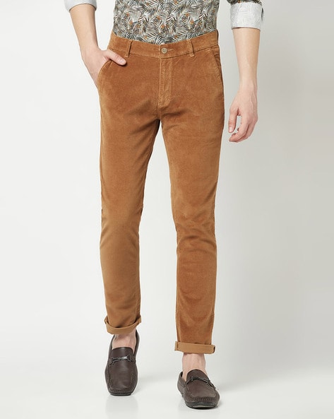 Washable Comfortable And Casual Look Plain Slim Fit Good Style Mens Brown  Trousers at Best Price in Pune | Abhishek Collection