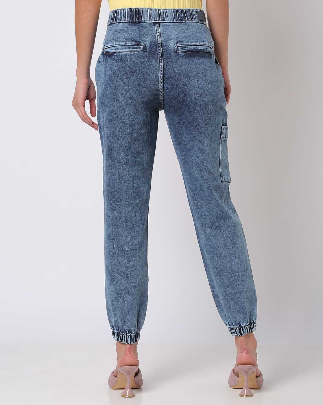 Acid wash denim online joggers womens