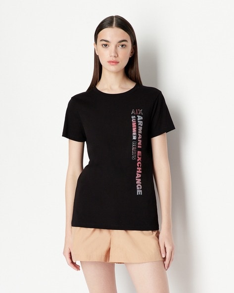 Buy Black Tshirts for Women by ARMANI EXCHANGE Online Ajio