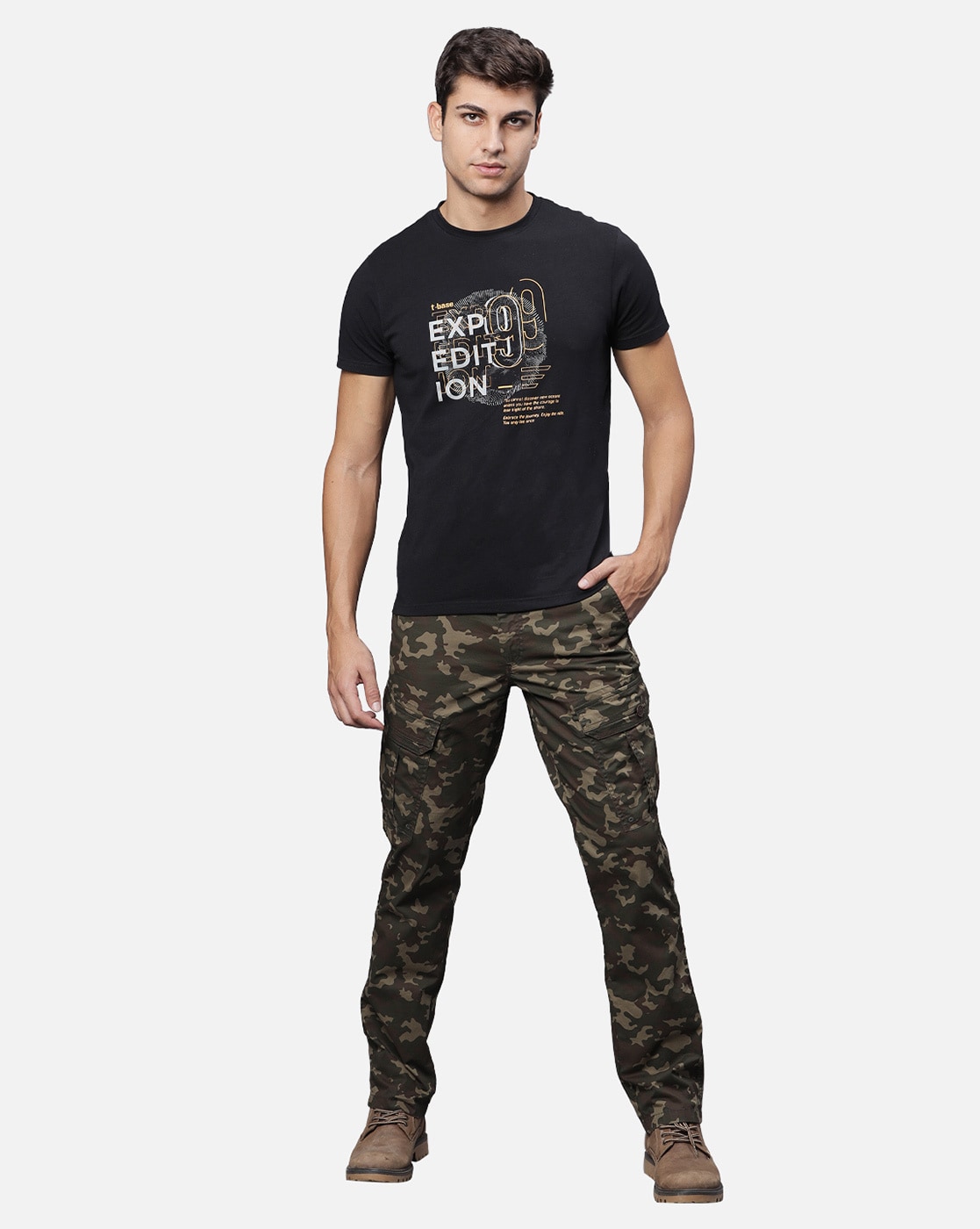 Buy T Base Men Olive Green Tapered Fit Solid Chinos - Trousers for Men  7641233 | Myntra