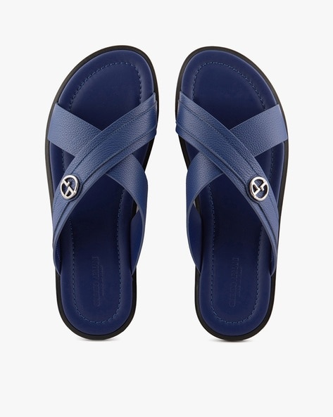 Classic Slip On Sandals with Logo Detailing