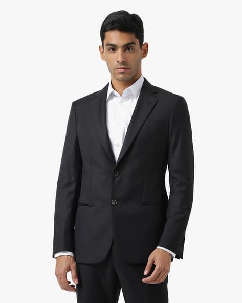 Buy GIORGIO ARMANI Single-Breasted 2-Piece Suit Set | Black Color
