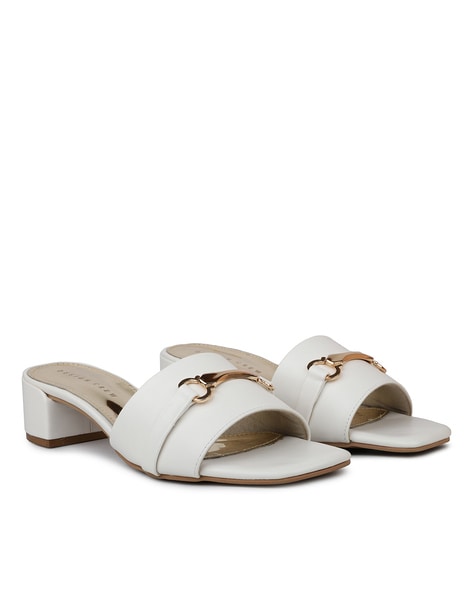 Round heel online sandals