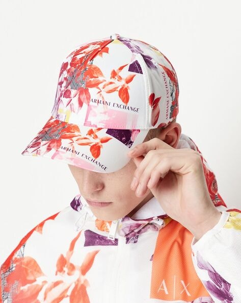 Floral best sale print hat